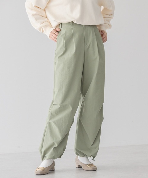 AMERICAN HOLIC(アメリカンホリック)の「パラシュートパンツ(その他パンツ・レディース・ライトカーキ/アイボリー/ライトピンク・M/S/L)」の10枚目の写真