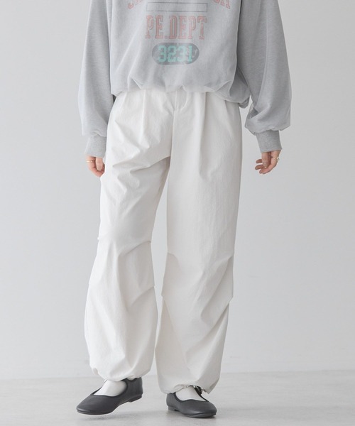 AMERICAN HOLIC(アメリカンホリック)の「パラシュートパンツ(その他パンツ・レディース・ライトカーキ/アイボリー/ライトピンク・M/S/L)」の5枚目の写真