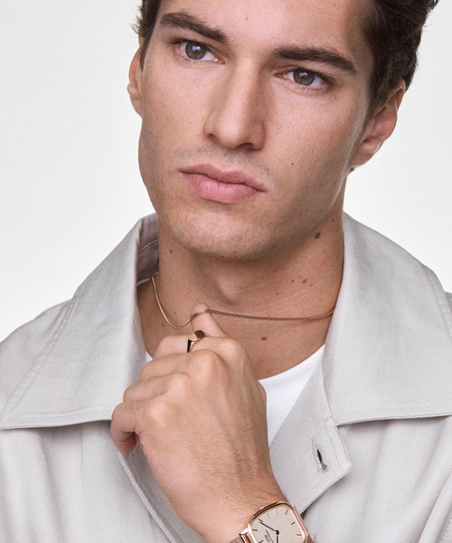 Daniel Wellington（ダニエルウェリントン）の「Tide Mesh Necklace 1.8MM ローズゴールド／シルバー／ゴールド／ブラック／グラファイト（ネックレス・メンズ・グレー/シルバー/ブラック/イエローゴールド/ピンクゴールド・ONE SIZE）」の9枚目の写真
