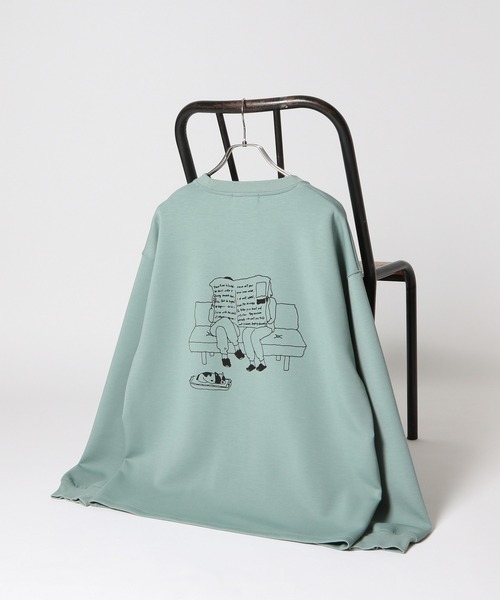 RAGEBLUE(レイジブルー)の「【wakazoo/ワカズー】コラボ/イラストプリントテック/ダンボールスウェット(スウェット・メンズ・ブラック/オフホワイト/グリーン/グレー系その他・MEDIUM/LARGE)」の4枚目の写真