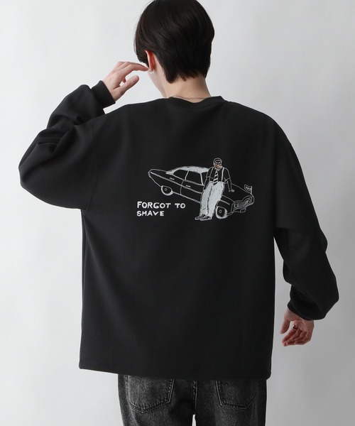 RAGEBLUE(レイジブルー)の「【wakazoo/ワカズー】コラボ/イラストプリントテック/ダンボールスウェット(スウェット・メンズ・ブラック/オフホワイト/グリーン/グレー系その他・MEDIUM/LARGE)」の14枚目の写真