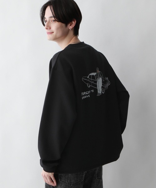 RAGEBLUE(レイジブルー)の「【wakazoo/ワカズー】コラボ/イラストプリントテック/ダンボールスウェット(スウェット・メンズ・ブラック/オフホワイト/グリーン/グレー系その他・MEDIUM/LARGE)」の15枚目の写真