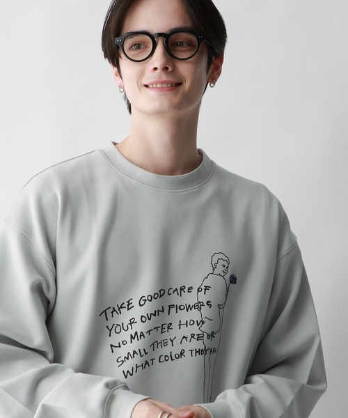 RAGEBLUE(レイジブルー)の「【wakazoo/ワカズー】コラボ/イラストプリントテック/ダンボールスウェット(スウェット・メンズ・ブラック/オフホワイト/グリーン/グレー系その他・MEDIUM/LARGE)」の20枚目の写真