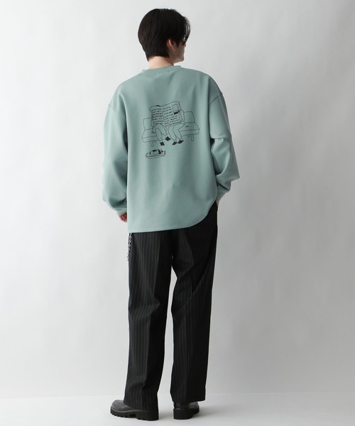 RAGEBLUE(レイジブルー)の「【wakazoo/ワカズー】コラボ/イラストプリントテック/ダンボールスウェット(スウェット・メンズ・ブラック/オフホワイト/グリーン/グレー系その他・MEDIUM/LARGE)」の22枚目の写真