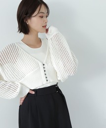 NATURAL BEAUTY BASIC | ◇【THINK NATURAL】アメスリレイヤードメッシュカーディガン(カーディガン/ボレロ)