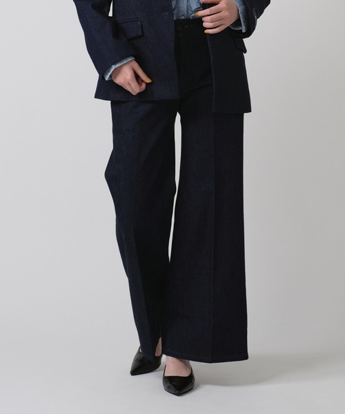 blue bloodビブパン Levi's/リーバイス BLUETAB(TM) STEM フレアトラウザーパンツ ダーク