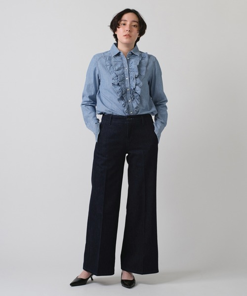 Levi's(リーバイス)の「Levi's/リーバイス BLUETAB(TM) STEM フレアトラウザーパンツ ダークインディゴ(デニムパンツ・レディース・インディゴブルー・27inch/28inch/25inch/23inch/26inch/24inch)」の7枚目の写真