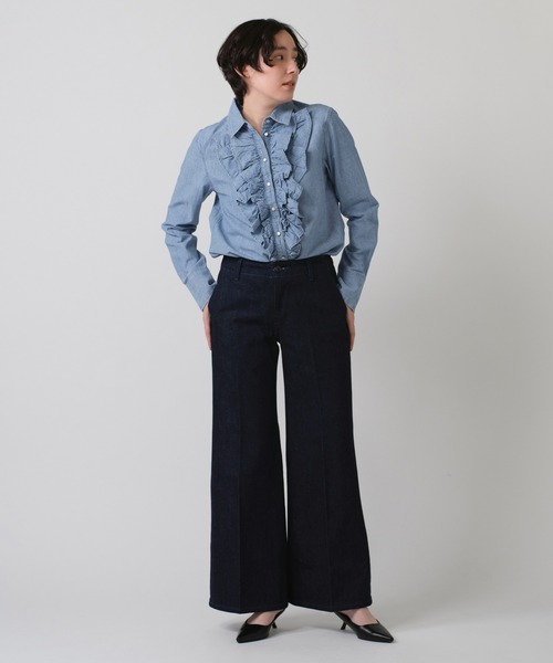Levi's(リーバイス)の「Levi's/リーバイス BLUETAB(TM) STEM フレアトラウザーパンツ ダークインディゴ(デニムパンツ・レディース・インディゴブルー・27inch/28inch/25inch/23inch/26inch/24inch)」の8枚目の写真