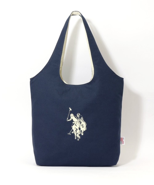 USポロ　アッスン　 キャンバス　トートバッグ★ U.S. POLO ASSN.】 ユーエスポロアッスン ロゴ刺繍 コットン