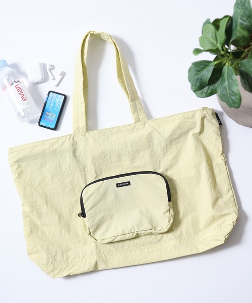 ROOTOTE(ルートート)の「ROOTOTE パッカブルトートBAG(トートバッグ・レディース・クリーム/グレー/グリーン/ブラック/コーラル・FREE)」の3枚目の写真