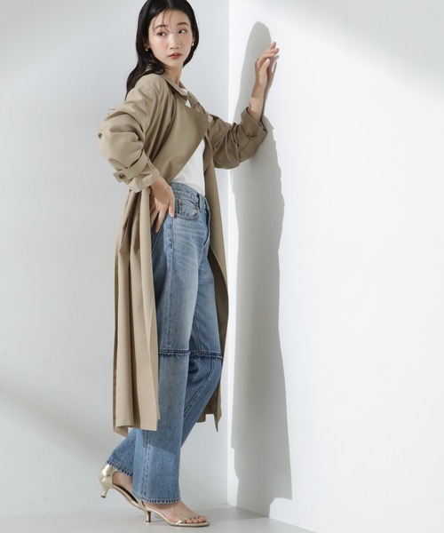 NANO universe(ナノユニバース)の「撥水&花粉ガード トレンチコート(トレンチコート・レディース・ネイビー/ベージュ/グレー系その他4・FREE)」の10枚目の写真