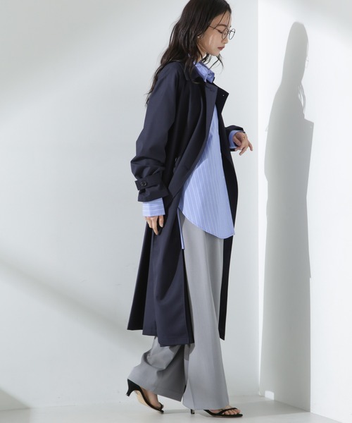 NANO universe(ナノユニバース)の「撥水&花粉ガード トレンチコート(トレンチコート・レディース・ネイビー/ベージュ/グレー系その他4・FREE)」の22枚目の写真