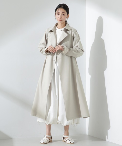 NANO universe(ナノユニバース)の「撥水&花粉ガード トレンチコート(トレンチコート・レディース・ネイビー/ベージュ/グレー系その他4・FREE)」の13枚目の写真