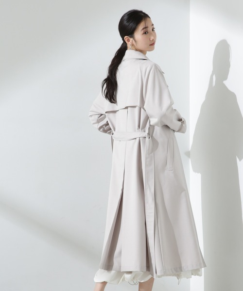 NANO universe(ナノユニバース)の「撥水&花粉ガード トレンチコート(トレンチコート・レディース・ネイビー/ベージュ/グレー系その他4・FREE)」の16枚目の写真