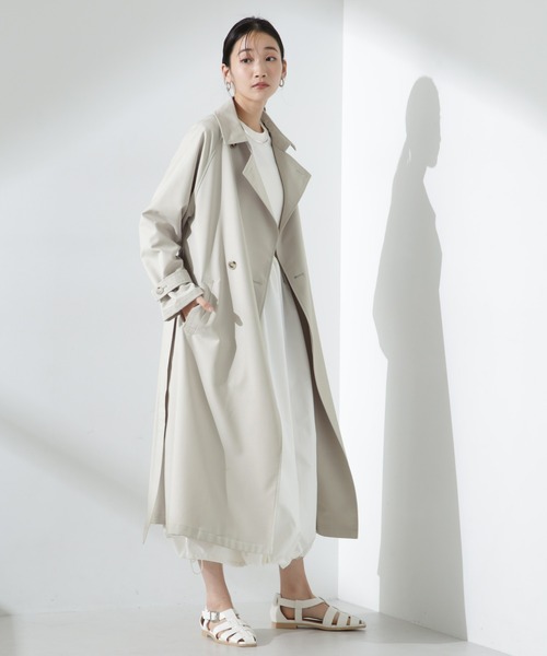 NANO universe(ナノユニバース)の「撥水&花粉ガード トレンチコート(トレンチコート・レディース・ネイビー/ベージュ/グレー系その他4・FREE)」の17枚目の写真