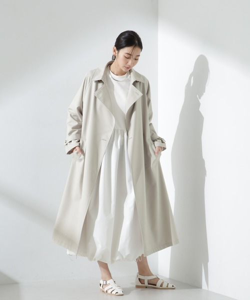 NANO universe(ナノユニバース)の「撥水&花粉ガード トレンチコート(トレンチコート・レディース・ネイビー/ベージュ/グレー系その他4・FREE)」の18枚目の写真