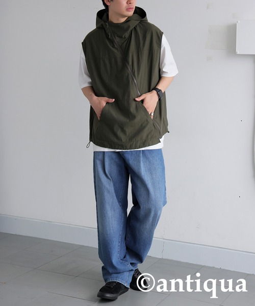 antiqua（アンティカ）の「アシメジップベスト（ベスト・レディース・ブラック・ONESIZE）」の12枚目の写真