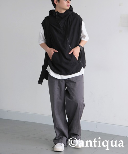 antiqua（アンティカ）の「アシメジップベスト（ベスト・レディース・ブラック・ONESIZE）」の5枚目の写真