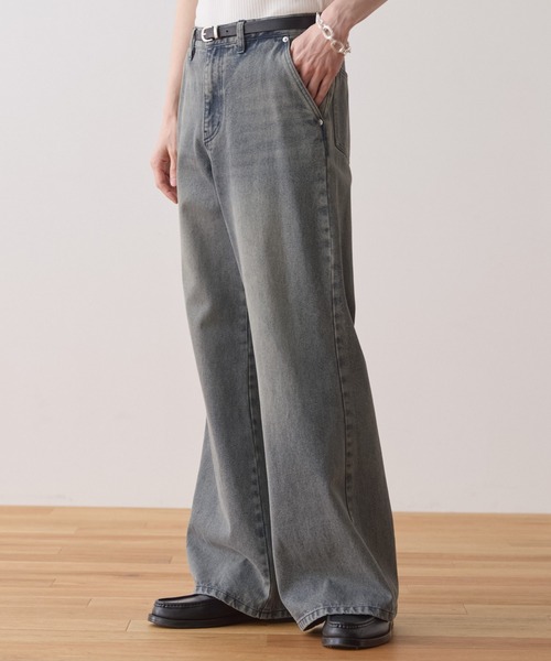 LUENNA（ルエナ）の「【LUENNA】Semi-flare Denim Pants / セミフレアデニムパンツ（デニムパンツ・メンズ・ブルー/ブラック/ブルーグレー/グレー/ライトベージュ・L/M/S）」の10枚目の写真