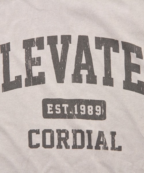 CUBE SUGAR（キューブシュガー）の「26/-OE天竺パウダー加工フリル付ビッグTシャツ（Tシャツ/カットソー・レディース・イエロー/マルチ/ネイビー/グレー/ピンク・M）」の16枚目の写真