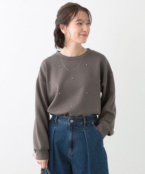 Chrgjhfyujhdry様　トップス　グレー　即日発送 tシャツ ステッチデザイングレーカットソー レディース : ZOZOTOWN