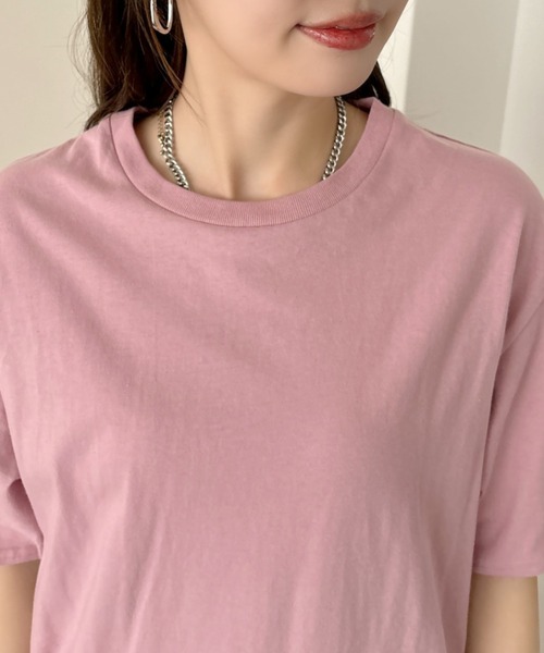 TREOVER(トレオーバー)の「裾ラウンド・サイドスリット Tシャツワンピース(ワンピース・レディース・ブラック/ブルーグレー/スカイブルー/ローズ/ブラウン/ダークブラウン/グリーン/チャコール/モカ・FREE)」の21枚目の写真