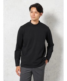 【抗菌防臭】シルケットスムース モックネックTシャツ  無地 通年（ホワイト）