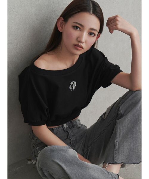 GDエンボスオフショルトップス（Tシャツ/カットソー）｜GYDA