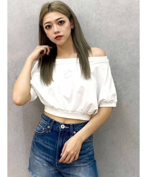 GDエンボスオフショルトップス（Tシャツ/カットソー）｜GYDA