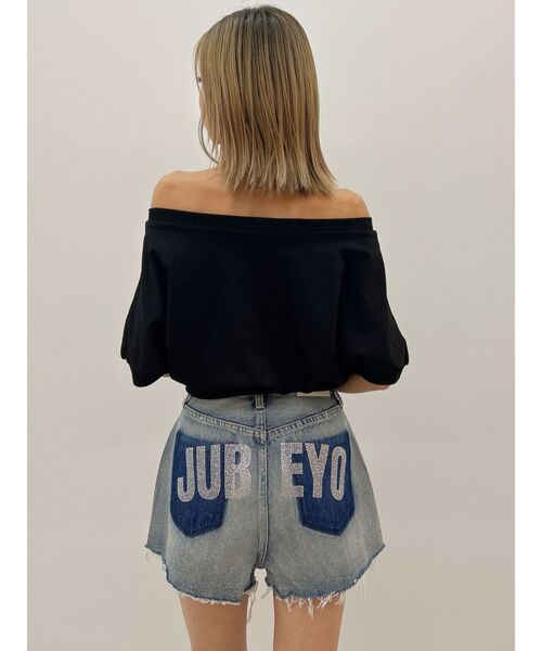 GYDA(ジェイダ)の「GDエンボスオフショルトップス(Tシャツ/カットソー・レディース・ピンク/オフホワイト/ブラック・FREE)」の18枚目の写真