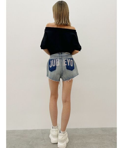 GYDA(ジェイダ)の「GDエンボスオフショルトップス(Tシャツ/カットソー・レディース・ピンク/オフホワイト/ブラック・FREE)」の19枚目の写真