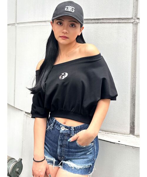 GDエンボスオフショルトップス（Tシャツ/カットソー）｜GYDA