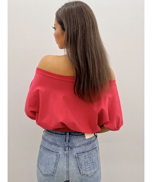 tシャツ GDエンボスオフショルトップス レディース GYDA tシャツ Square gyda エンボス オフショル トップス
