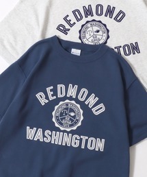 Champion/チャンピオン コットンUSA 裏毛 カレッジロゴプリント ワンポイント刺繍 半袖スウェット トレーナー/レディース メンズ