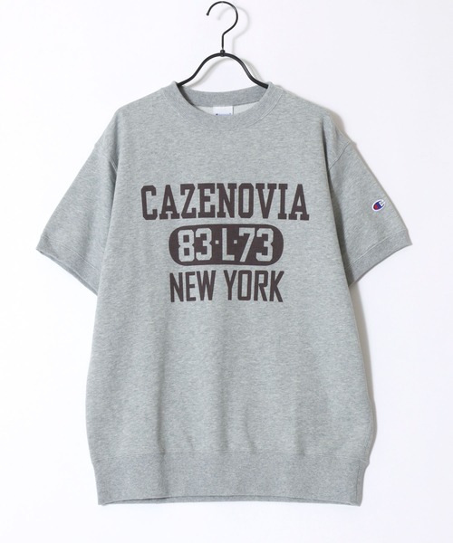 Champion(チャンピオン)の「Champion/チャンピオン コットンUSA 裏毛 カレッジロゴプリント ワンポイント刺繍 半袖スウェット トレーナー/レディース メンズ(スウェット・メンズ・スミクロ/グレー/オートミール/ネイビー/ベージュ系その他/ブルー系その他/ブラック系その他/グレー系その他・L/M/XL)」の15枚目の写真