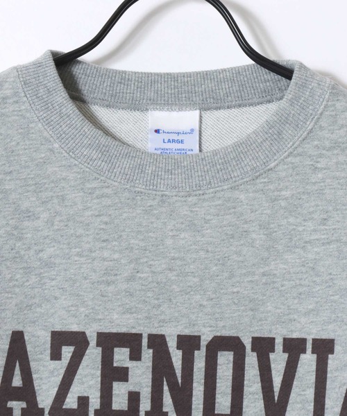 Champion(チャンピオン)の「Champion/チャンピオン コットンUSA 裏毛 カレッジロゴプリント ワンポイント刺繍 半袖スウェット トレーナー/レディース メンズ(スウェット・メンズ・スミクロ/グレー/オートミール/ネイビー/ベージュ系その他/ブルー系その他/ブラック系その他/グレー系その他・L/M/XL)」の19枚目の写真