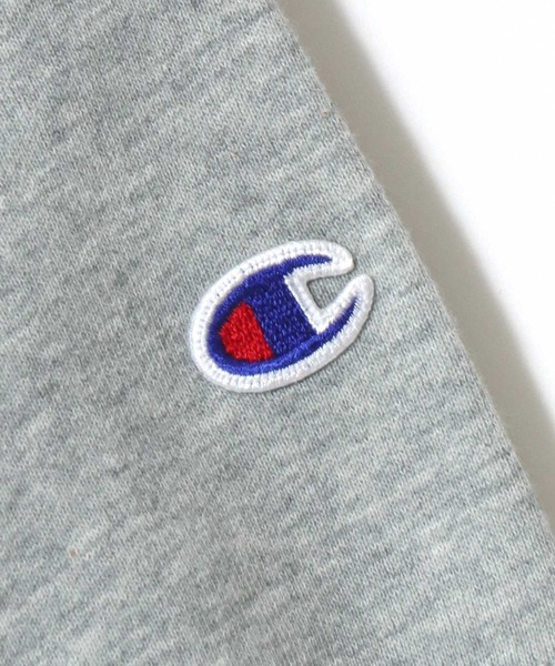 Champion(チャンピオン)の「Champion/チャンピオン コットンUSA 裏毛 カレッジロゴプリント ワンポイント刺繍 半袖スウェット トレーナー/レディース メンズ(スウェット・メンズ・スミクロ/グレー/オートミール/ネイビー/ベージュ系その他/ブルー系その他/ブラック系その他/グレー系その他・L/M/XL)」の10枚目の写真