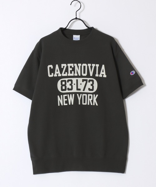 Champion(チャンピオン)の「Champion/チャンピオン コットンUSA 裏毛 カレッジロゴプリント ワンポイント刺繍 半袖スウェット トレーナー/レディース メンズ(スウェット・メンズ・スミクロ/グレー/オートミール/ネイビー/ベージュ系その他/ブルー系その他/ブラック系その他/グレー系その他・L/M/XL)」の14枚目の写真