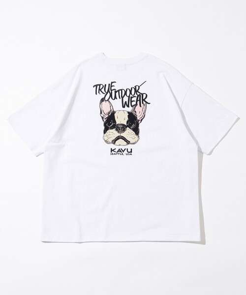 FREAK'S STORE(フリークスストア)の「限定展開 KAVU×FREAK'S STORE/カブ― 別注 アニマル刺繍ワッペン クルーネック Tシャツ(Tシャツ/カットソー・メンズ・スミクロ/ホワイト系その他2/ブラック/ホワイト系その他/ホワイト/グレイッシュベージュ・SMALL/MEDIUM/LARGE)」の13枚目の写真