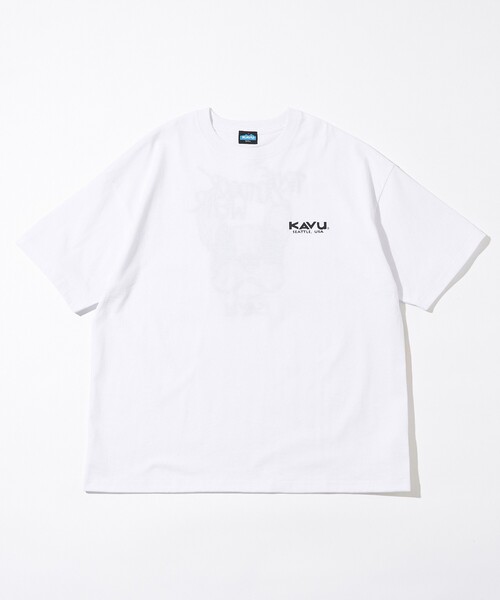 FREAK'S STORE(フリークスストア)の「限定展開 KAVU×FREAK'S STORE/カブ― 別注 アニマル刺繍ワッペン クルーネック Tシャツ(Tシャツ/カットソー・メンズ・スミクロ/ホワイト系その他2/ブラック/ホワイト系その他/ホワイト/グレイッシュベージュ・SMALL/MEDIUM/LARGE)」の14枚目の写真