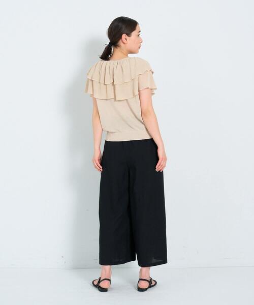 ADIEU TRISTESSE（アデュートリステス）の「KOYORI ケープフリルプルオーバーニット（ニット/セーター・レディース・ブラック/ベージュ/パープル・FREE）」の8枚目の写真