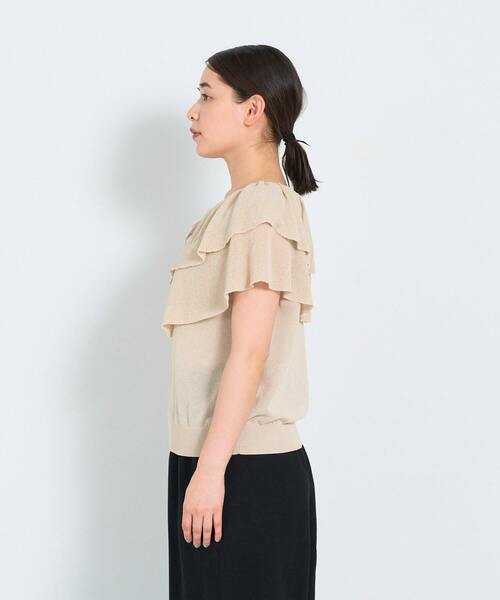 ADIEU TRISTESSE（アデュートリステス）の「KOYORI ケープフリルプルオーバーニット（ニット/セーター・レディース・ブラック/ベージュ/パープル・FREE）」の11枚目の写真