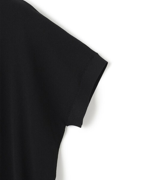 23区 L(ニジュウサンクオオキイサイズ)の「【洗える】レーヨンポリエステルストレッチ フレンチスリーブ ポロニット(ニット/セーター・レディース・ダークグリーン系/ブラック系/ベージュ系・44/46)」の15枚目の写真