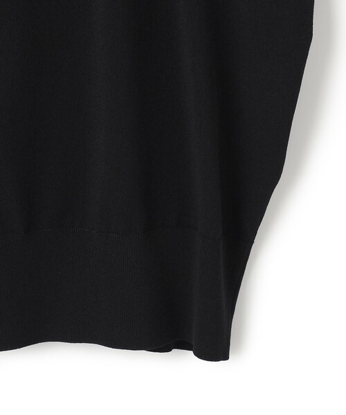 23区 L(ニジュウサンクオオキイサイズ)の「【洗える】レーヨンポリエステルストレッチ フレンチスリーブ ポロニット(ニット/セーター・レディース・ダークグリーン系/ブラック系/ベージュ系・44/46)」の16枚目の写真