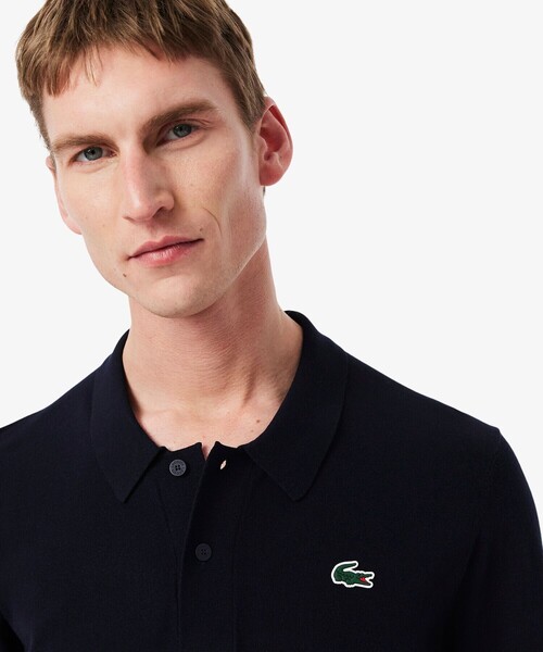 LACOSTE（ラコステ）の「レーヨン混 ワントーンゴルフポロニット（ポロシャツ・メンズ・ネイビー/アイボリー/オリーブ・4/3/5）」の18枚目の写真