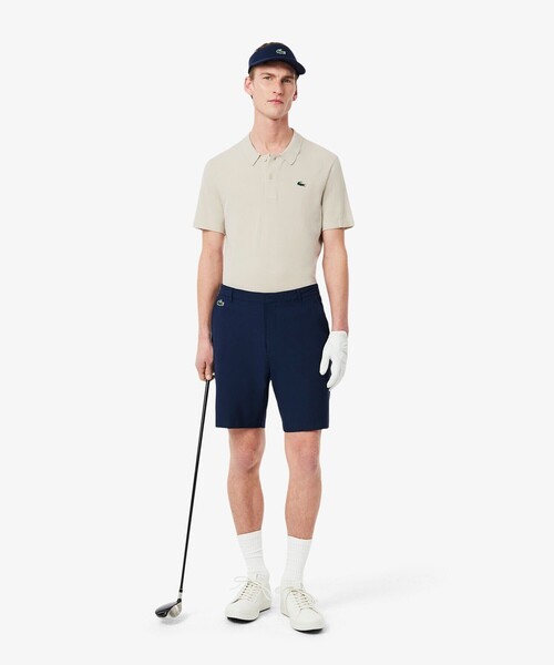 LACOSTE（ラコステ）の「レーヨン混 ワントーンゴルフポロニット（ポロシャツ・メンズ・ネイビー/アイボリー/オリーブ・4/3/5）」の9枚目の写真