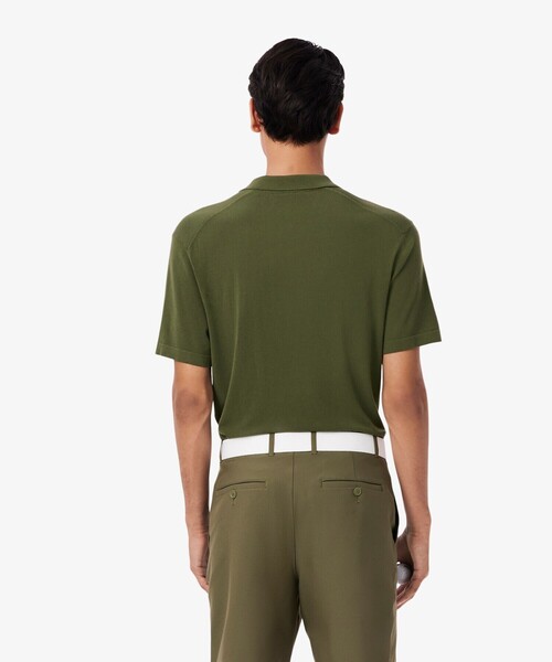 LACOSTE（ラコステ）の「レーヨン混 ワントーンゴルフポロニット（ポロシャツ・メンズ・ネイビー/アイボリー/オリーブ・4/3/5）」の7枚目の写真