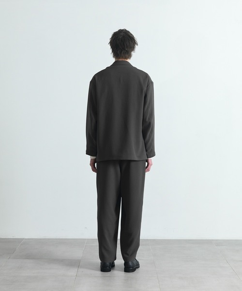 CITY TOKYO（シティトウキョウ）の「Multi-flex ワイドテーパードパンツ（スラックス・メンズ・ダークブラウン/ブラック・1/2）」の5枚目の写真