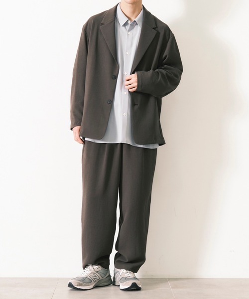 CITY TOKYO（シティトウキョウ）の「Multi-flex ワイドテーパードパンツ（スラックス・メンズ・ダークブラウン/ブラック・1/2）」の12枚目の写真