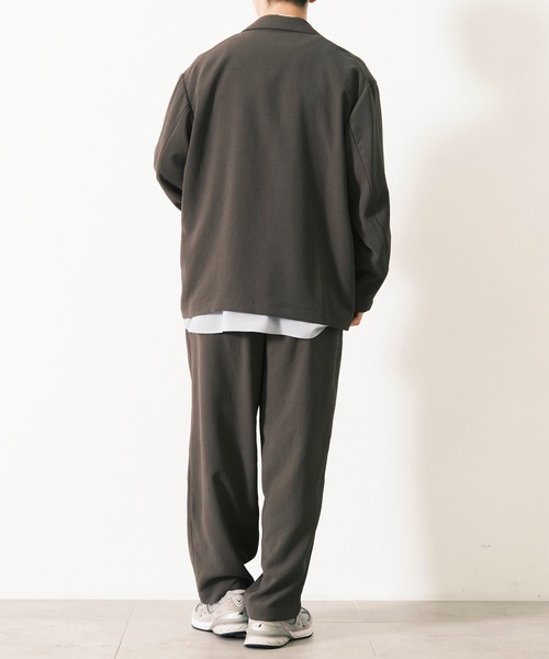 CITY TOKYO（シティトウキョウ）の「Multi-flex ワイドテーパードパンツ（スラックス・メンズ・ダークブラウン/ブラック・1/2）」の14枚目の写真